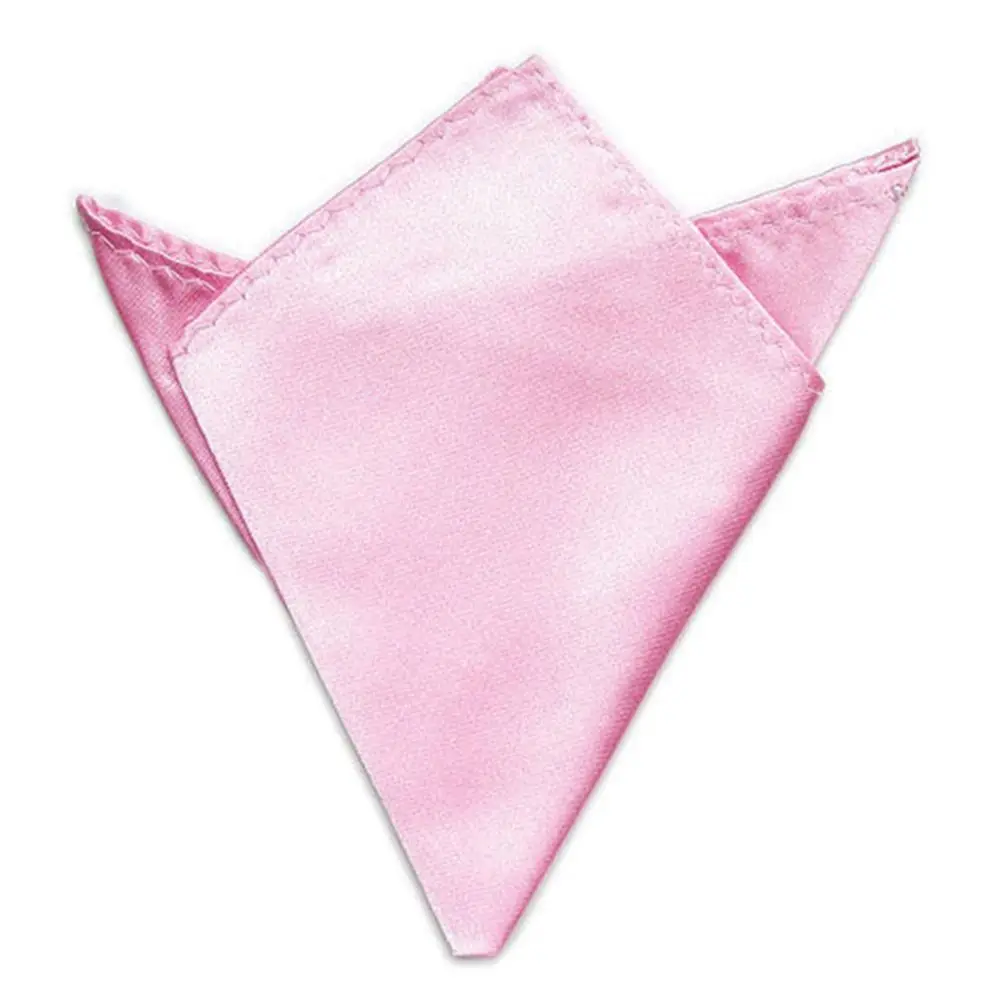 Chic Formal Fashion 15 Color Solid Formal Suit Pocket Square Hanky Men Plain Silk Pocket Square Hanky Handkerchief