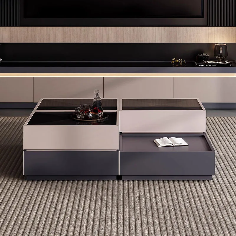 

Glam Unique Coffee Table Hidden Storage Trendy Neutral Modern Coffee Table Living Room Luxury Meubles De Maison Salon Furniture
