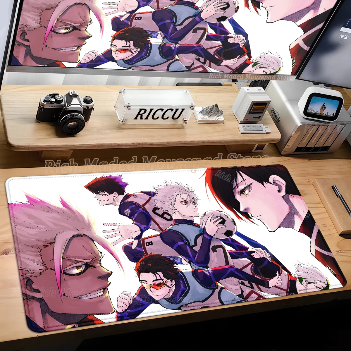 Mouse Pad Japan Anime Blue Lock Seishiro Nagi Mousepad PC Gamer Keyboard Tablemat Office Laptop Gaming Accessories Xxl Desk Mat