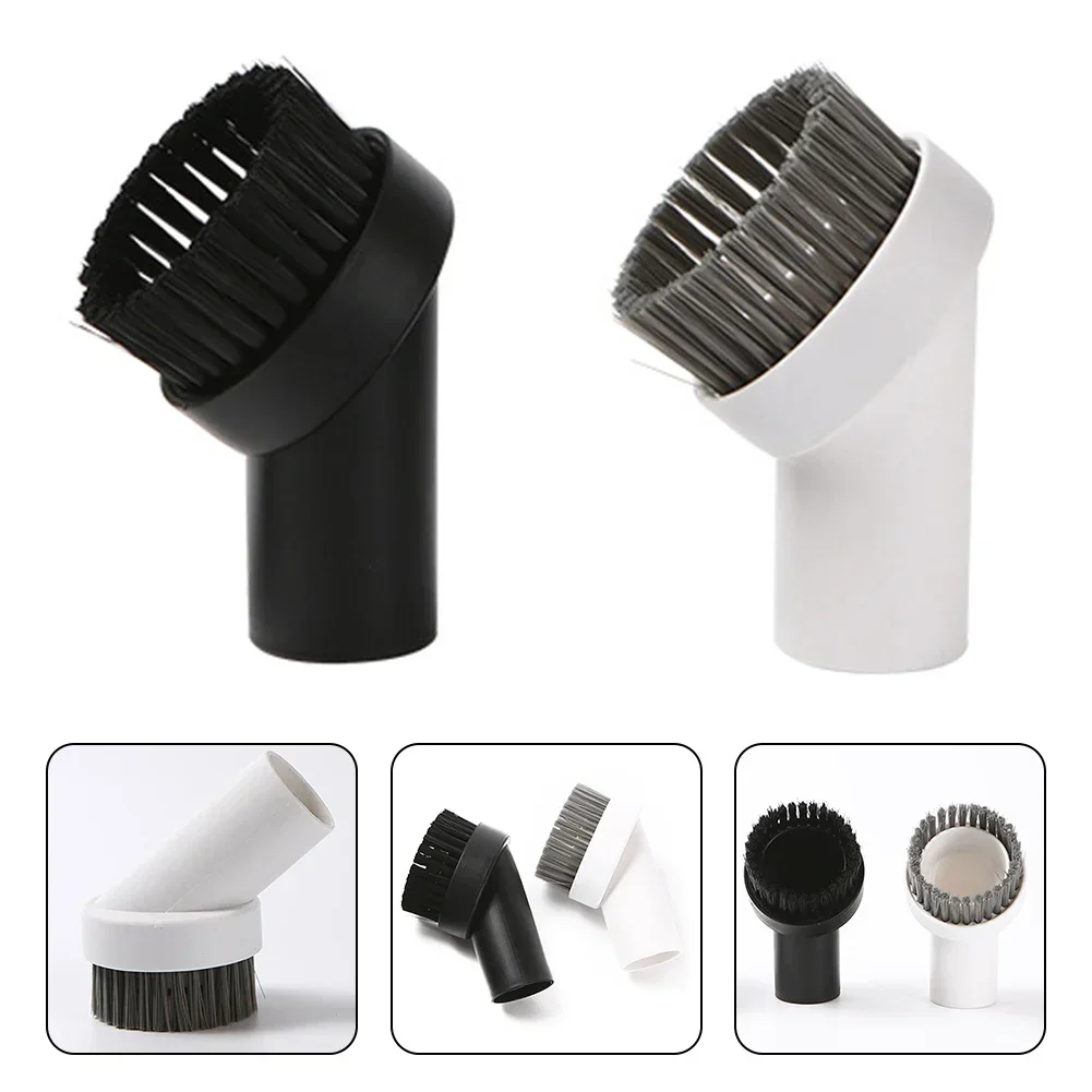 1PC 32mm Dust Removal Brush Shop Vac Tool Accessories Vacuum Cleaner Adapter Brush Head Horsehair Round Brush Black Or White