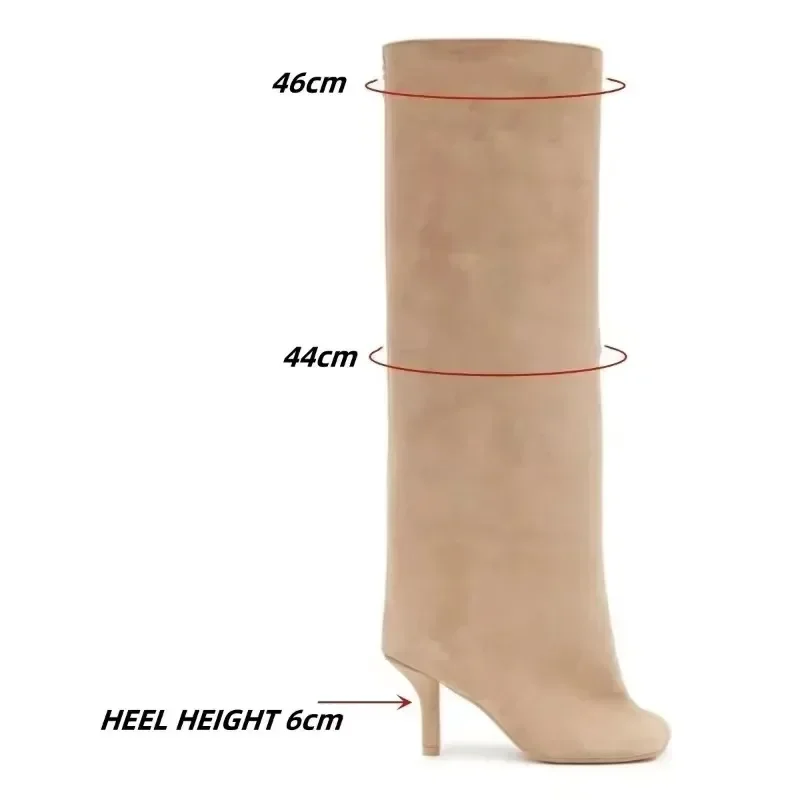 2024 Autumn/Winter Fashion Wide Heel Long Boots for Women, with Thin Heels and Knee Length Boots for Women Thigh High Boots