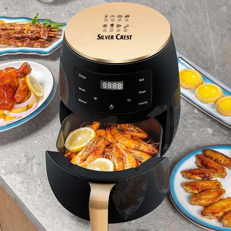 

Suitable forCrest Digital Air Fryers with Timer in Stock Silver Smart 3L 4.5L 5L 8L 6l Black Plastic Large Electric Hornos No Oi