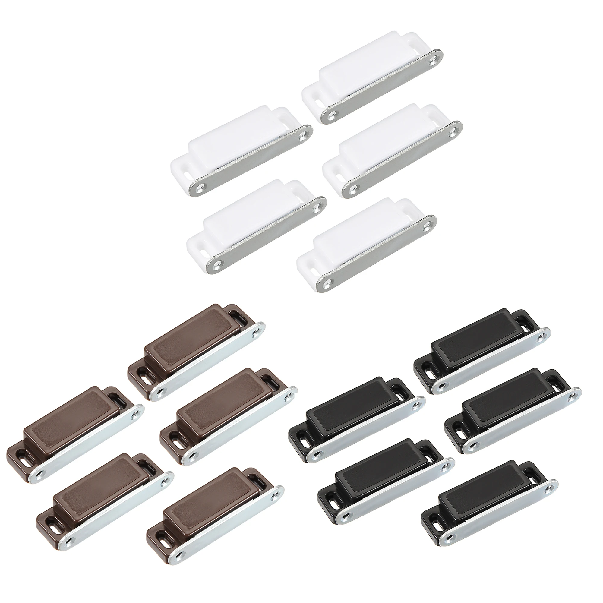 5Pcs Small Magnetic Door Catches Kitchen Cupboard Wardrobe Catch Cabinet Latch Closures ABS White/Brown/Black Furniture Hardware