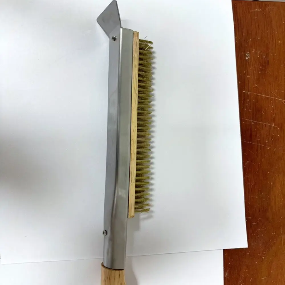 Professional Professional Pizza Oven Cleaning Brush Natural Wood Handle Metal Bristle Scrubber For BBQ Grill Outdoor Cooking Supplies - Aliexpress Deal