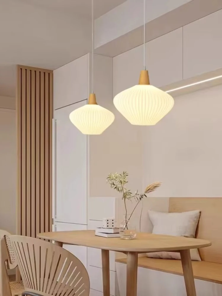 12.2 inch Nordic modern minimalist restaurant chandelier designer log wind bedroom bar boarding staircase home lighting