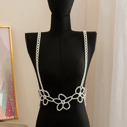 European trend Pearl Necklace Handmade beaded luxury dress accessories Retro party body chain choker women jewelry