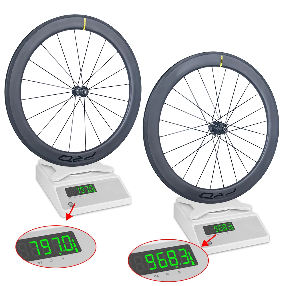 Ultraleichtes 700C Rennrad 60mm Carbon-Felgen Carbon-Nabe V-Bremse Flachspeichen-Laufradsatz – Detail 15