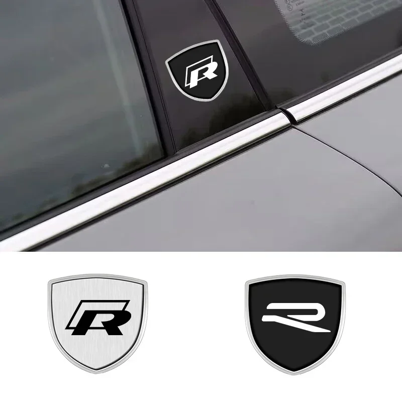

1/2pcs 3D Metal Car Styling Shield Emblem Badge Stickers For VW Rline Arteon Jetta Atlas Eos Caddy GTD Sharan Transporter