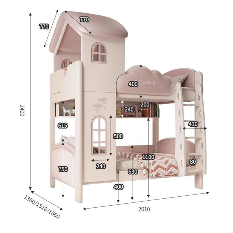 سرير الصبي للأطفال، أشياء عائلية، سرير فردي، بيرسيو بطابقين للأطفال ‌   Lіko Handrail Safety Bassinets Cribs Storage Girl