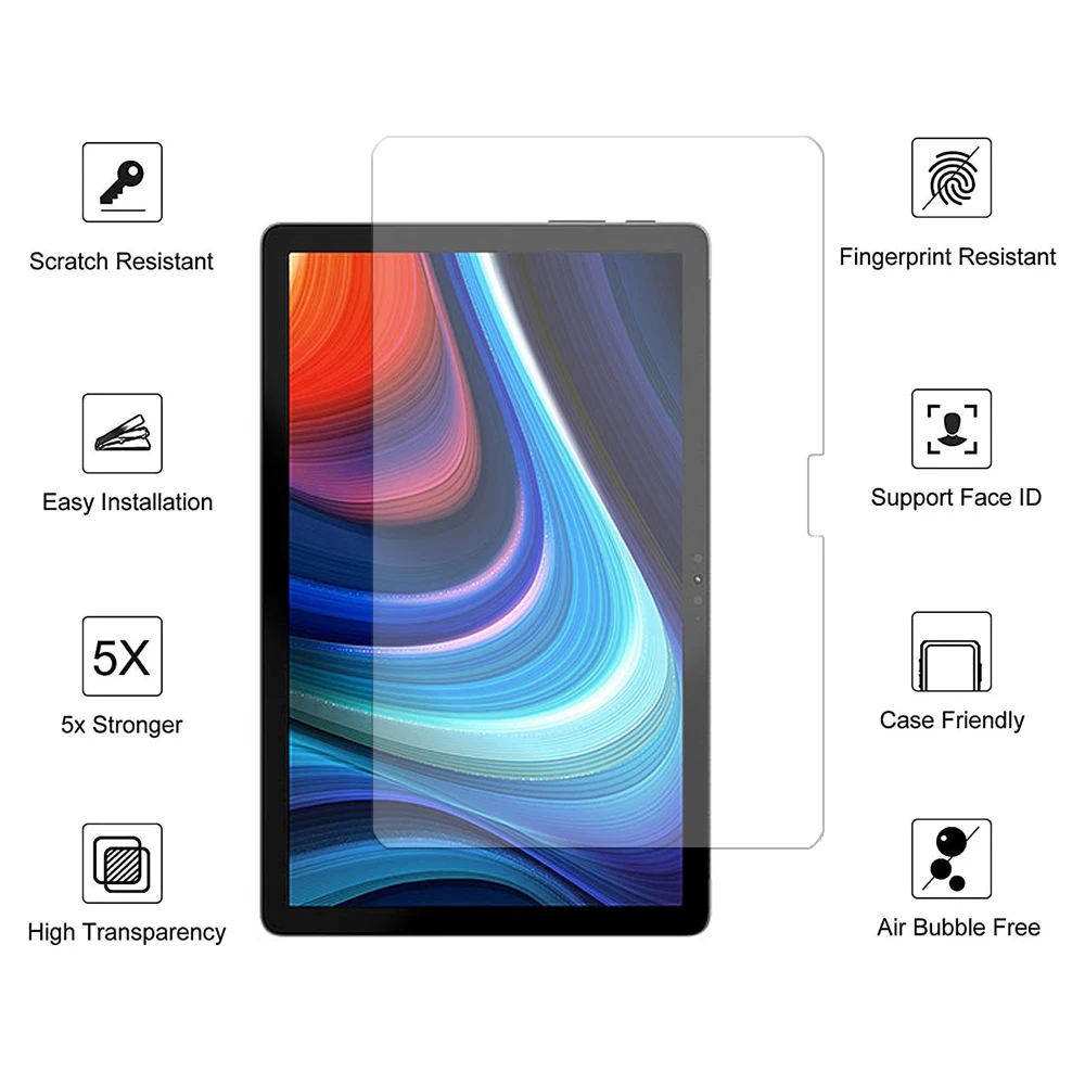 9H Tempered Glass Screen Protector For Blackview Oscal Pad 13 2023 10.1 Inch Tablet Bubble Free Ultra Clear Protective Film