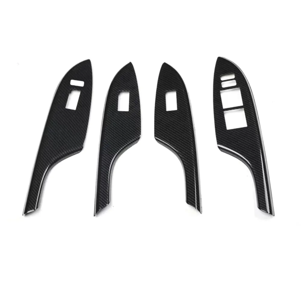 New Car Styling For Toyota Corolla 2007-2013 LHD and RHD Door Armrest Window Lift Switch Cover Trim ABS Stickers