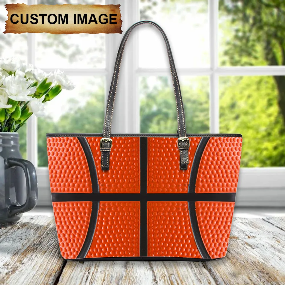 3D Basketball Pattern Bags for Women Brand Design Handbags Commuter Shoulder Bag New Luxury Party Purse Female Adjustable Totes