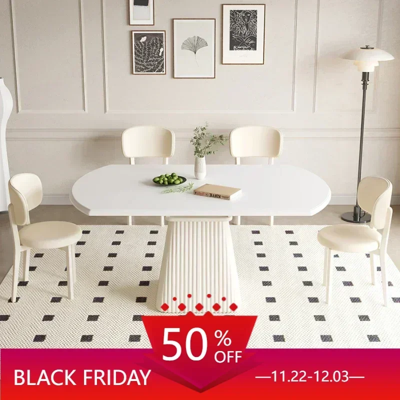 

Simple White Dining Table Modern Solid Wood Folding Bedside Table Design Extendable Make Up Juegos De Comedor Furniture HD50CZ