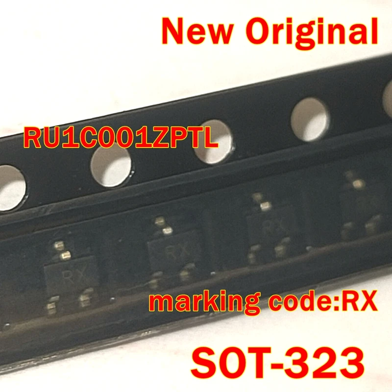 10Pcs to 1000Pcs New Original Ru1C001Zptl Ru1C001Zp Sot-323 Marking Code:Rx Small Signal Field-Effect Transistor