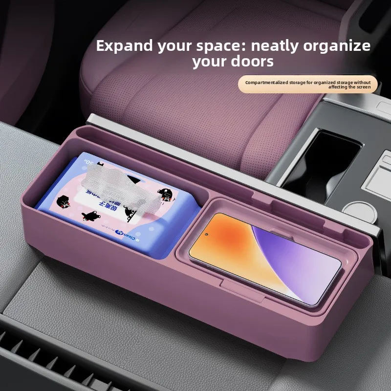 For 2026 Chery ICAR V27 Behind Screen Storage Box, Custom Fit Anti-noise Organizer Tray, Car Interior Tidying Auto Accessories