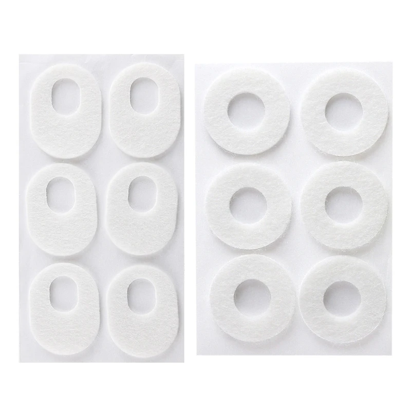 6pcs Felt Callus Cushions Round Oval Shaped Adhesive Callous Pads Corn Cushions D0UE