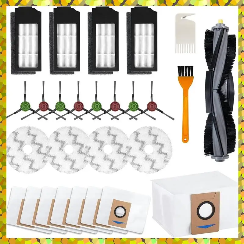 ل Ecovacs Deebot X1 Omni X1 توربو جهاز آلي لتنظيف الأتربة فرشاة جانبية رئيسية فلتر HEPA ممسحة القماش أكياس الغبار أجزاء