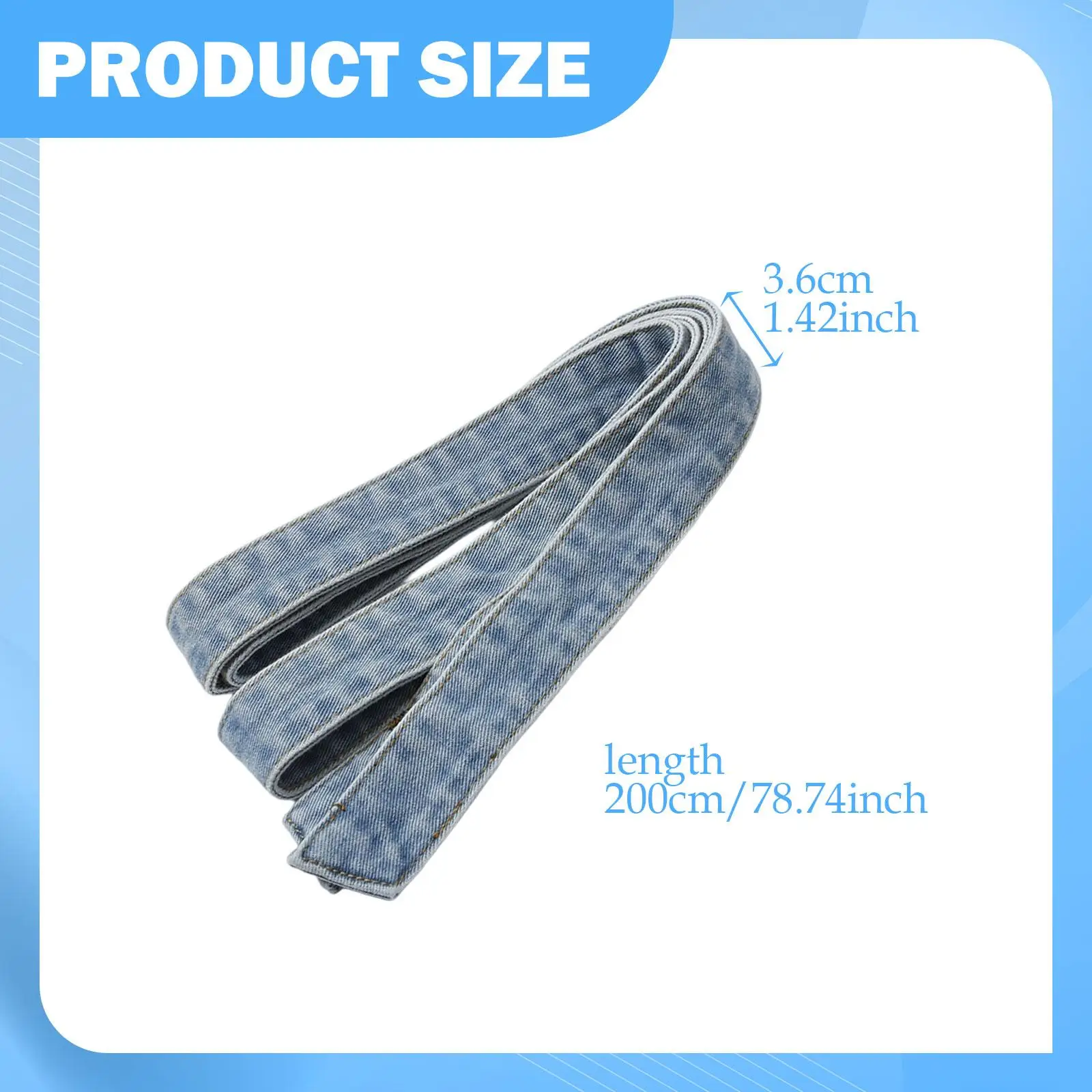 حزام خصر من الدنيم، حزام خصر بسيط لسترة معطف، فستان بذلة كاجوال