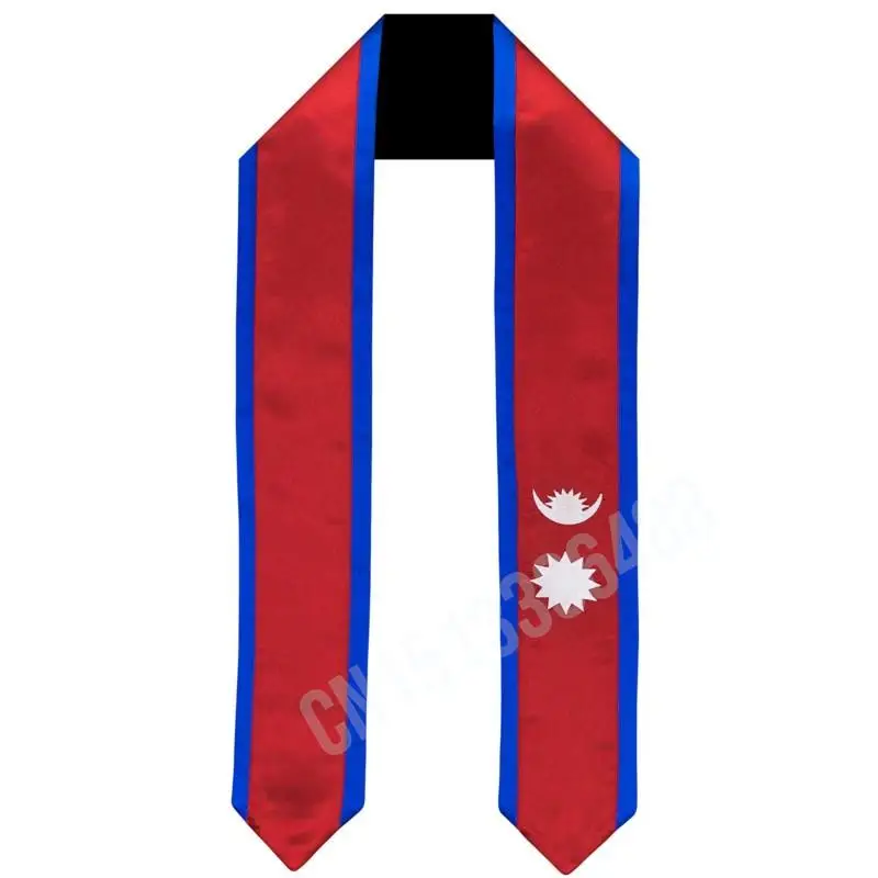 

Шарф с флагом Непала, топ с принтом, выпускной пояс, палантин, аксессуар для международной учебы за рубежом для взрослых, унисекс, вечерние аксессуары