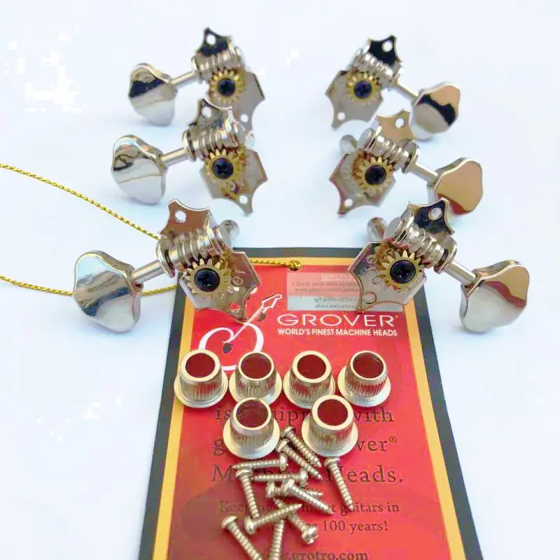 

Grover V97 Machine heads Tuners Pegs L3 R3 ,14:1 Gear Ratio Open Gear Tuner For LP EPI Electric Guitar Nickel