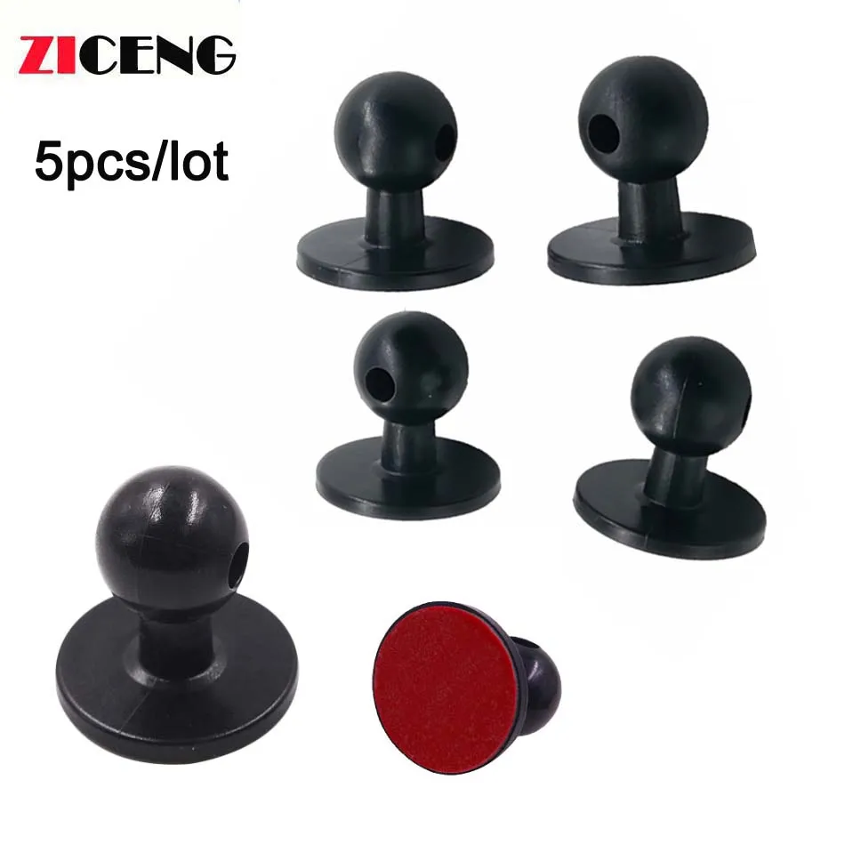 5pcs/lot 17mm Ball Head for Car Phone Holder GPS Gravity Support Stand Mount Bracket Flat Ball Joint Pasted with Adhesive Base