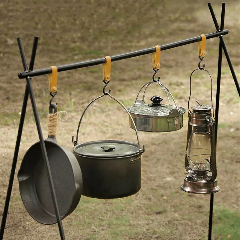 

1pc S-Shaped Hanger Hook Portable Outdoor Camping Picnic Hanging Holder Multi-function Keychain Backpack Buckle Tools Organizer