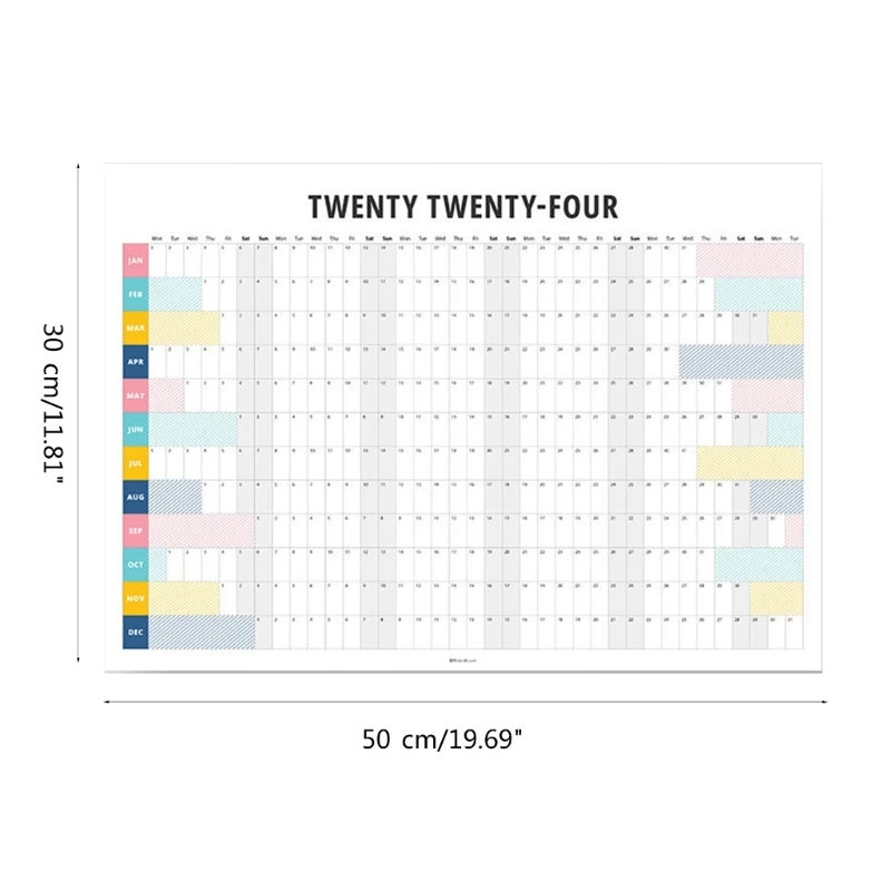 2024 Yearly Wall Planner 2024 Wall Calendar Planner 2024 Wall Planner from 1. 2024- 12. 2024, 50x30cm Wall Calendar QXNF