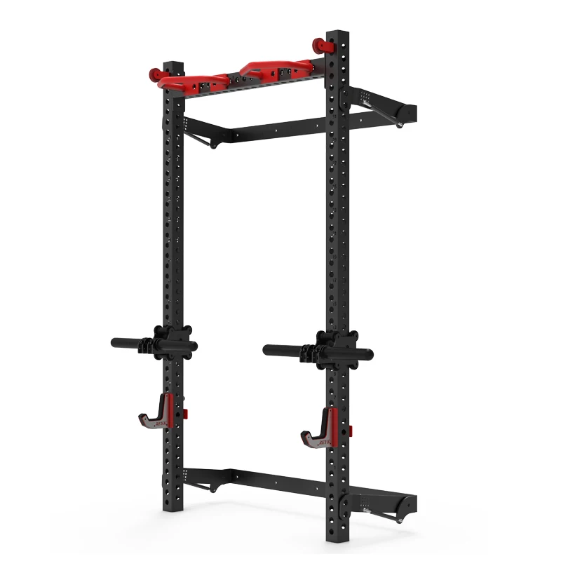 Para estante comercial Unisex de potencia completa, equipo de gimnasio, accesorio de entrenamiento de pesas ajustable, jaula estándar plegable de acero