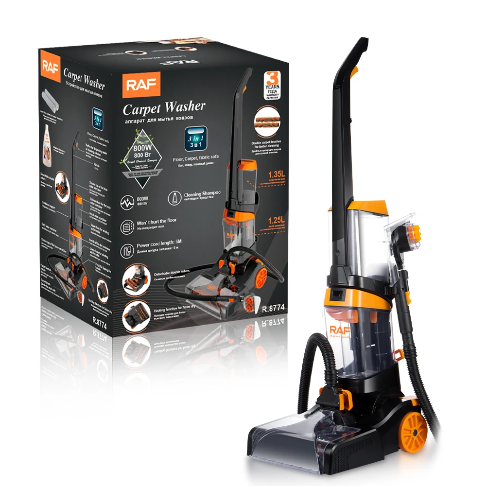 رائجة البيع مكنسة كهربائية احترافية 800 واط 18KPA 1.35L خزان رطب وجاف مع سلك 2.5 متر 3 في 1 غسالة السجاد