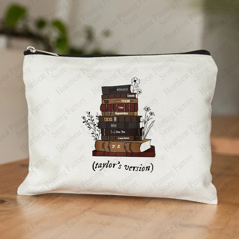 swiftie Version Pattern Women Cosmetic Bag TS Merch MakeUp Case TS Post Book Beauty Toiletries Wash Storage Pouch