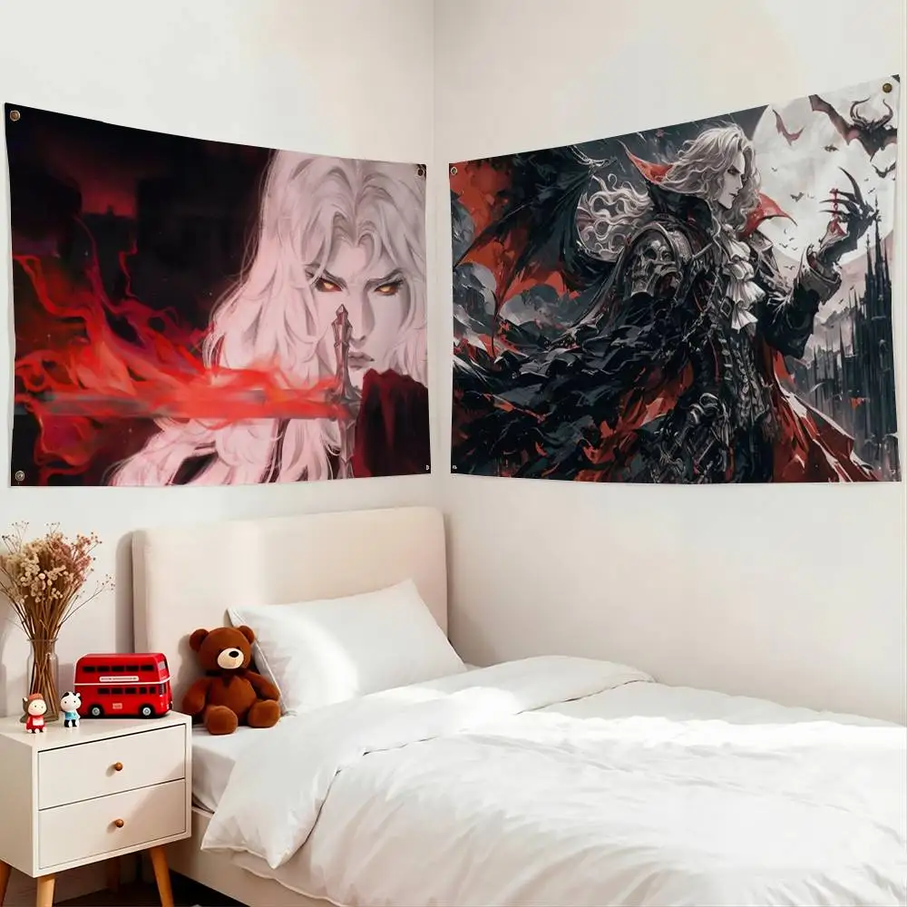 Game Castlevania Symphony of the night Flags Wall Hanging Tapestry Outdoor Garage Room Decorative flag Background Blanket