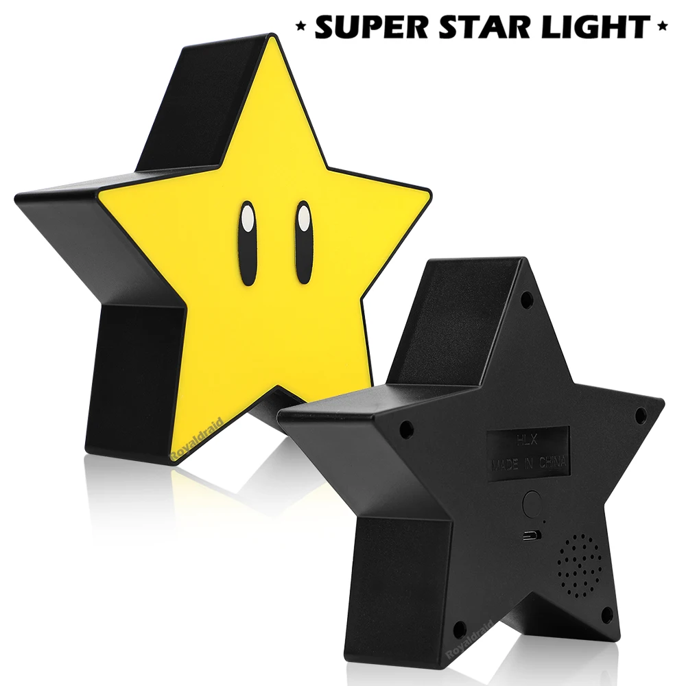 Super Star Night Light LED Lamp Atmosphere Night Light Sound USB Rechargeable Table Lamp Music Night Light Children's Gifts