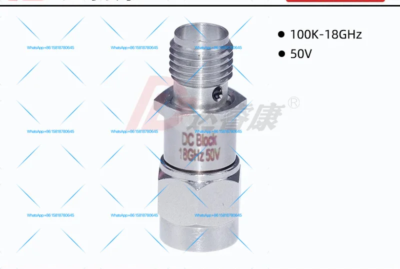 product  SMA DC Blocker Stainless Steel Model 18GHZ Low Standing Wave 50V DC Blocker SMA-JK Male to Female