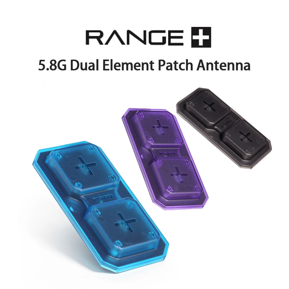 RUSHFPV RANGE PLUS 2X 5.8G Farb-Patch-Antenne für FPV-Renndrohnen, kompatibel mit analogen Brillen/Bildschirmen