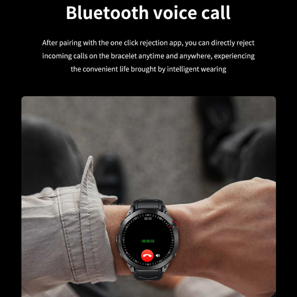 Fashion HD Blue Tooth Call Smart Watch NFC Voice Assistant Combination Lock Heart Rate Smartwatch Music Waterproof Weather Clock