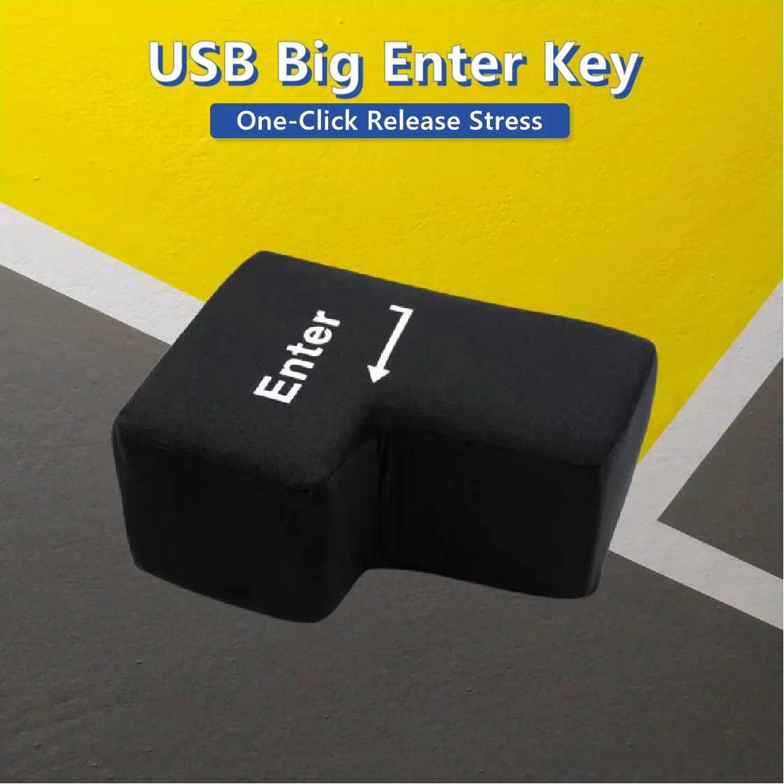 Big USB Enter Key Vent Pillow Computer Button Return Key Reliever Cushion For Programmer Pillow Relief Toy