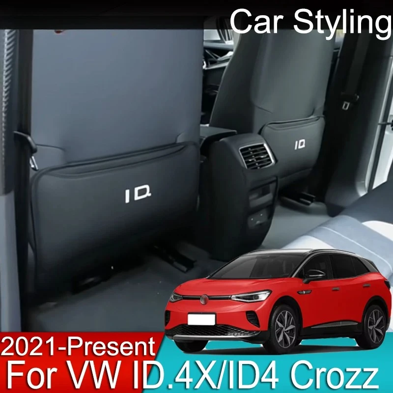 

For Volkswagen VW ID.4X ID.3 ID.6 ID.4 Crozz 2023 Car Rear Seat Anti-kick Mat Interior Accessories Protection Mouldings 2022