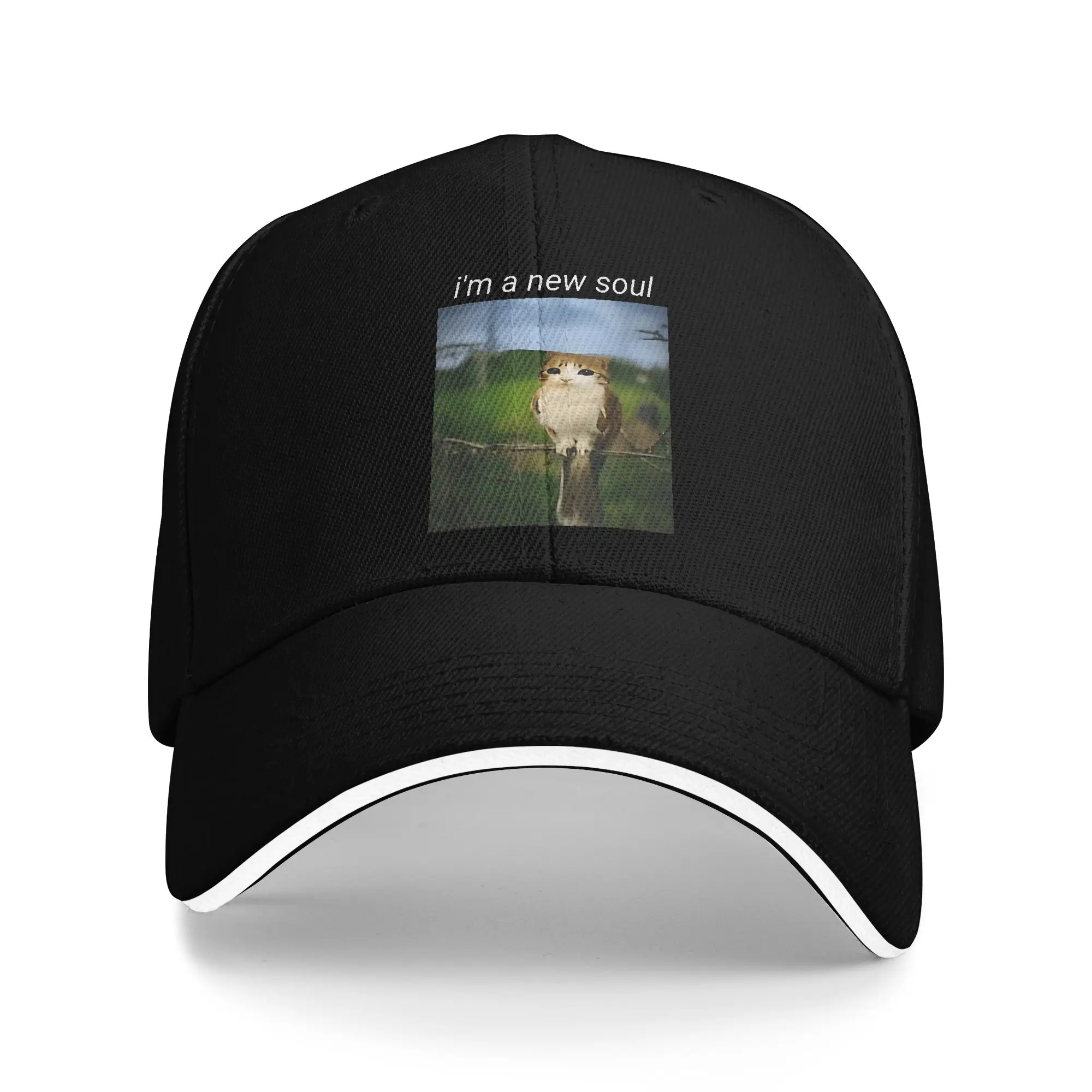 Fun Meowl Meme Cat Owl Meme Brainrot Gen Alpha Meme Casual Baseball Cap Summer Trucker Hat Hot Sale Outdoor Sports Snapback Cap