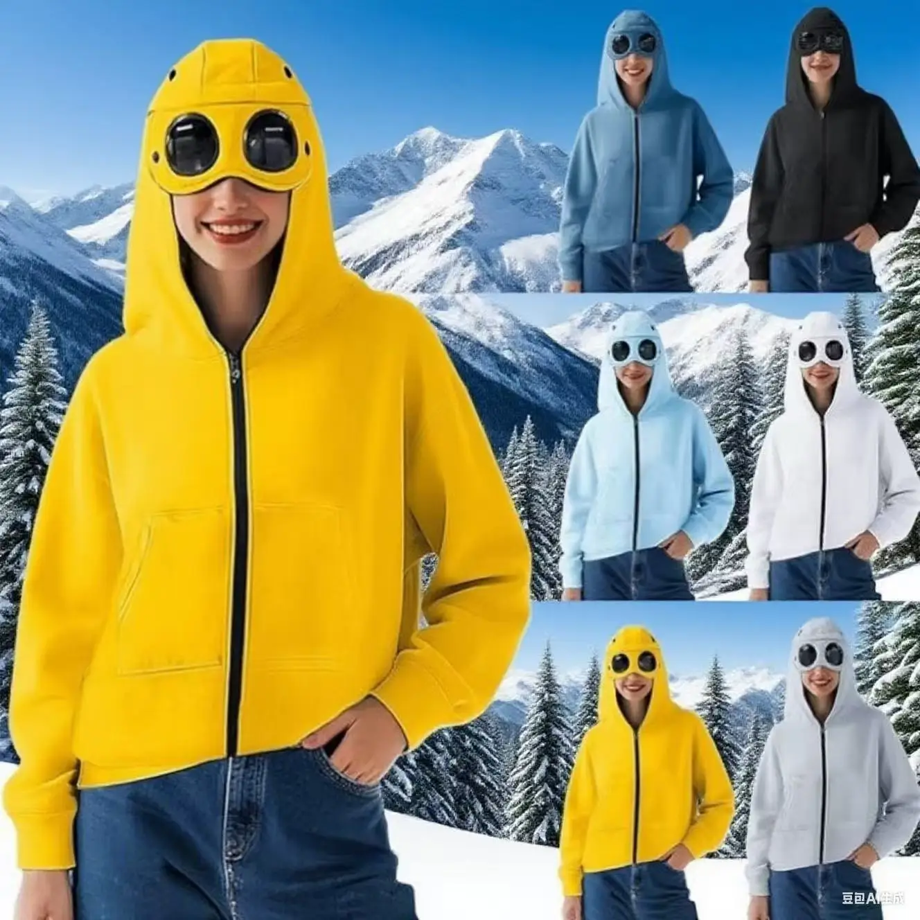 2026 Spring and Autumn New Release Fashion Brand Trendy Style Men's Casual Couple Same Style Round Lens Style Cotton Hoodie