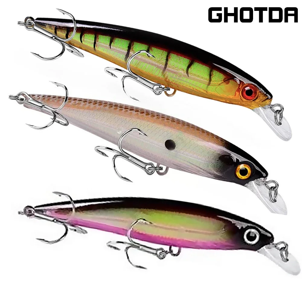 GHOTDA Small Fish Bait 11cm 13.4g Goods for Fishing Sea Fishing  Artificial Tackle Double Ring Sensitive and Strong