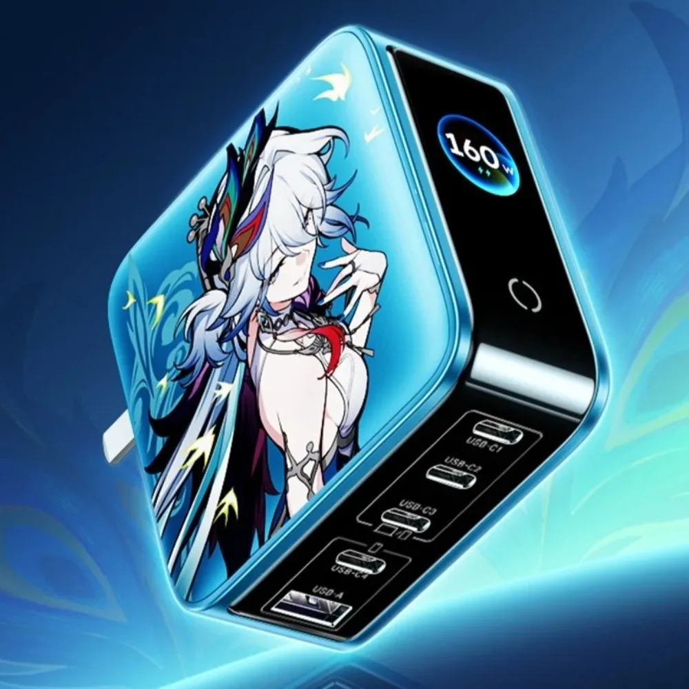 UGREEN UGREEN x Honkai Star Rail Yao Guang 160W Charger GaN 4C1A Multi Port Digital Smart Display Fast Charging Travel Office Gift - Aliexpress Deal