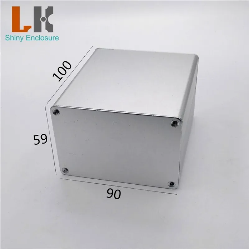 Alumínio Split Box Tipo Case, Projeto Enclosure, Eletrônico Instrumento DIY Caso, Silver Circuit Board Shell