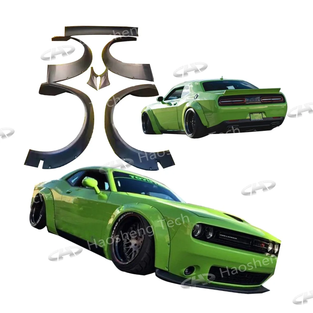 LB Style Wide Body Kits For Dodge Challenger SRT Fender Flares Extra Wide Wheel Arch Rear Wing