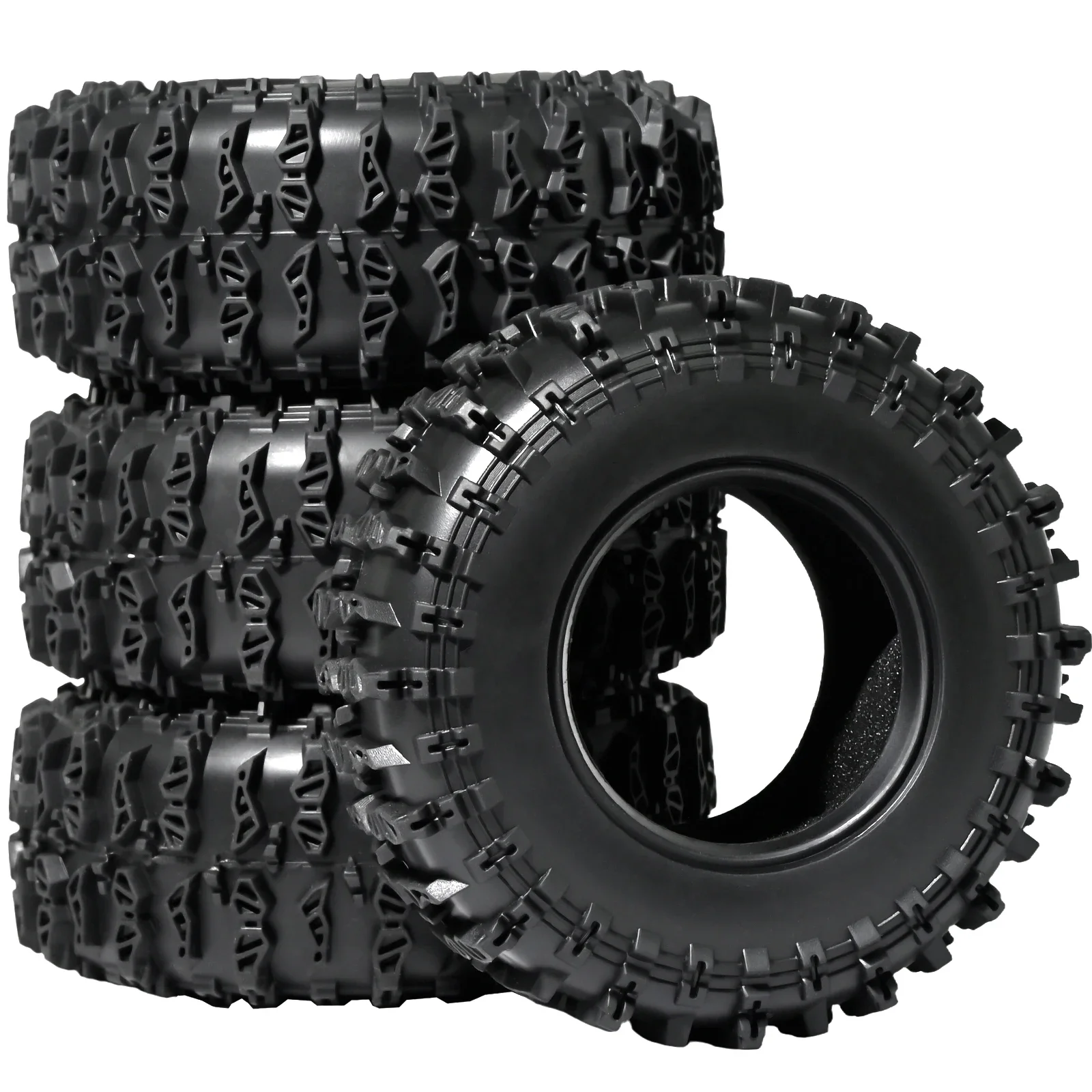 Neumáticos de goma adhesivos ultrasuaves de 1,3 pulgadas, 4 Uds., para 1/24 1/18 SCX24 TRX4M FCX24 AX24 RC Crawler, ruedas de mejora