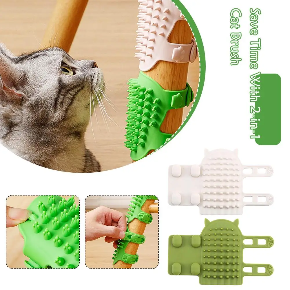 Pet Massage Brush Dog Cat Hair Removal Comb Self Cleaning Cat Silion Rubbing Wall Tool Combs Chair Scratch Brush Grooming S L8Z8