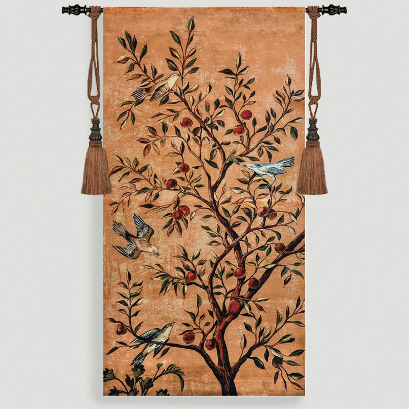 Phoenix Home Jacquard Tapestry, Auspicious Bird, Polyester Woven Tapestry Fabric Decorative Painting Living Room Bedroom Wall Ba