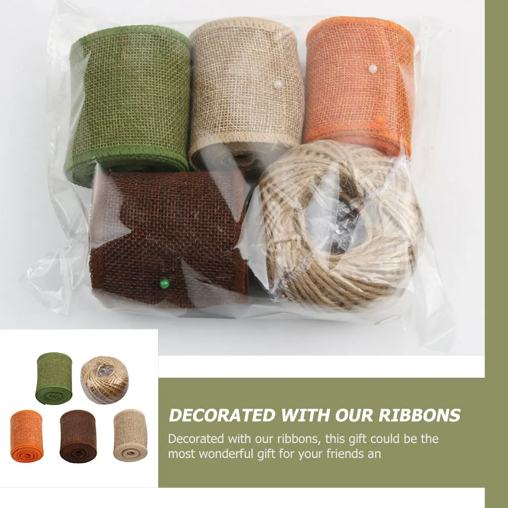 

1set 1Set Hemp Rope Ribbon For Gift Wrapping Wedding Party Festival Decoration Craft Bouquet Wine Bottle Packaging Supply