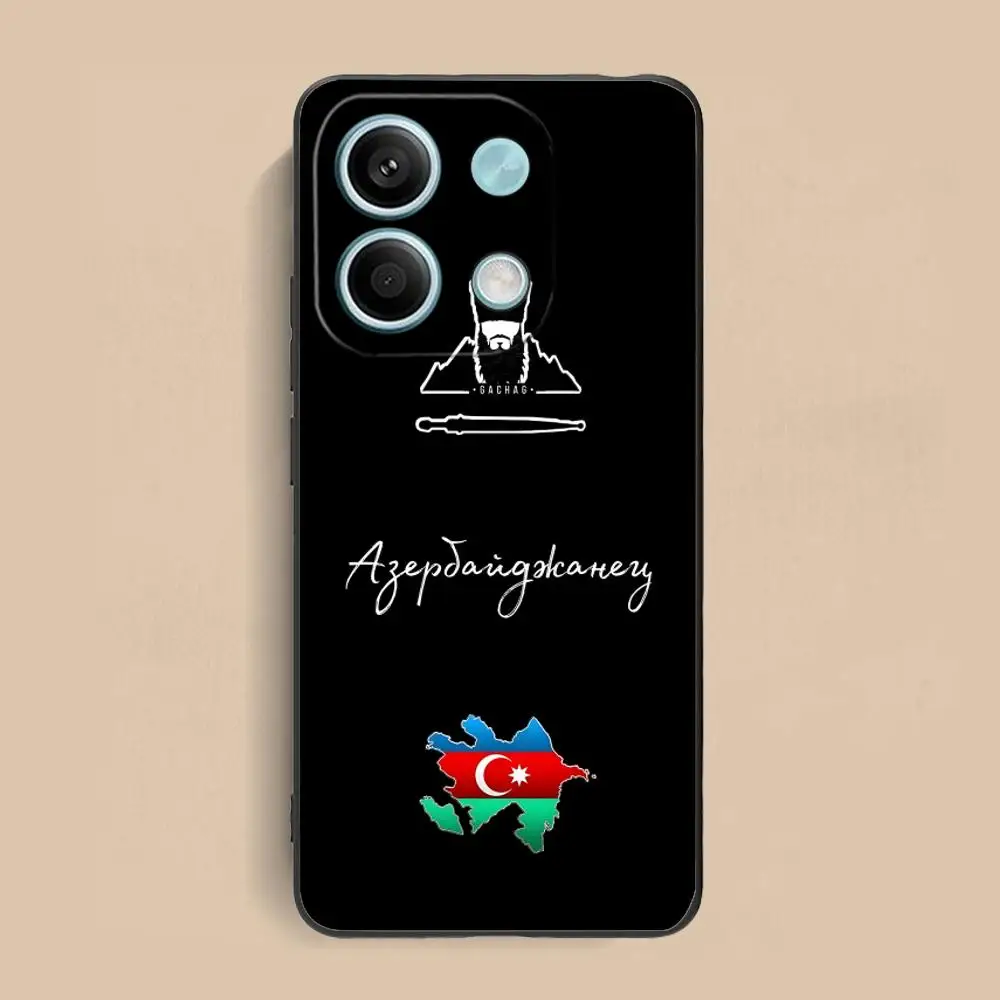 أذربيجان العلم قضية الهاتف المحمول ل Xiaomi Redmi ملاحظة 14 13 12 11 S برو زائد 4G 5G اللون الطباعة غطاء غطاء الهاتف الذكي #6