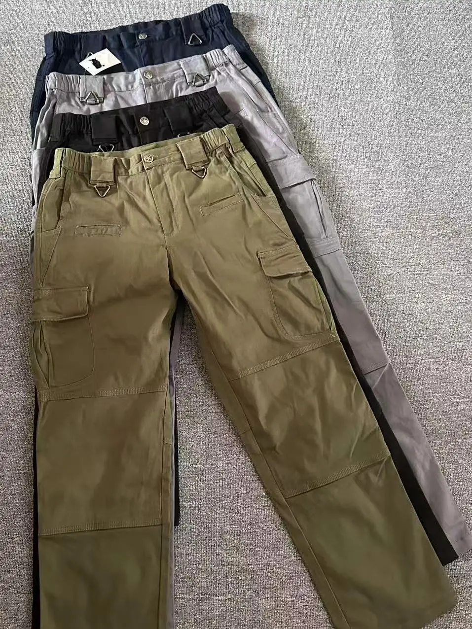 

Outdoor Tactical Straight Leg Casual Pants Spring Autumn Multi-ket Workwear Skills Training Long Pants Zipper Waist