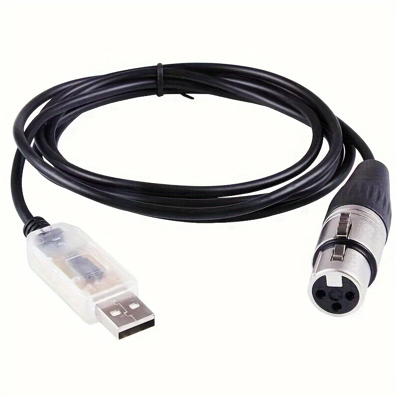 

Адаптер USB-DMX512, 3-контактный преобразователь интерфейса XLR для программного обеспечения ПК Freestyler, диммер контроллера сценического освещения.